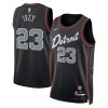 Canotte Uomo Detroit Pistons Jaden Ivey Nike 2023-24 City Edition Nero Swingman